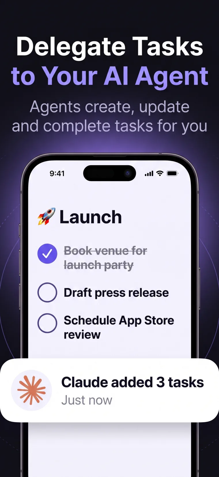 An AI agent completing tasks in TaskPort